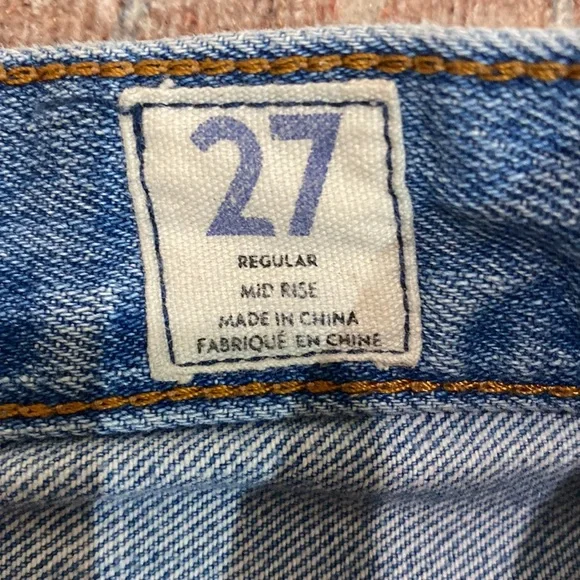 Free People Button Fly Distressed Denim Shorts, Size 27. - Picture 7 of 10